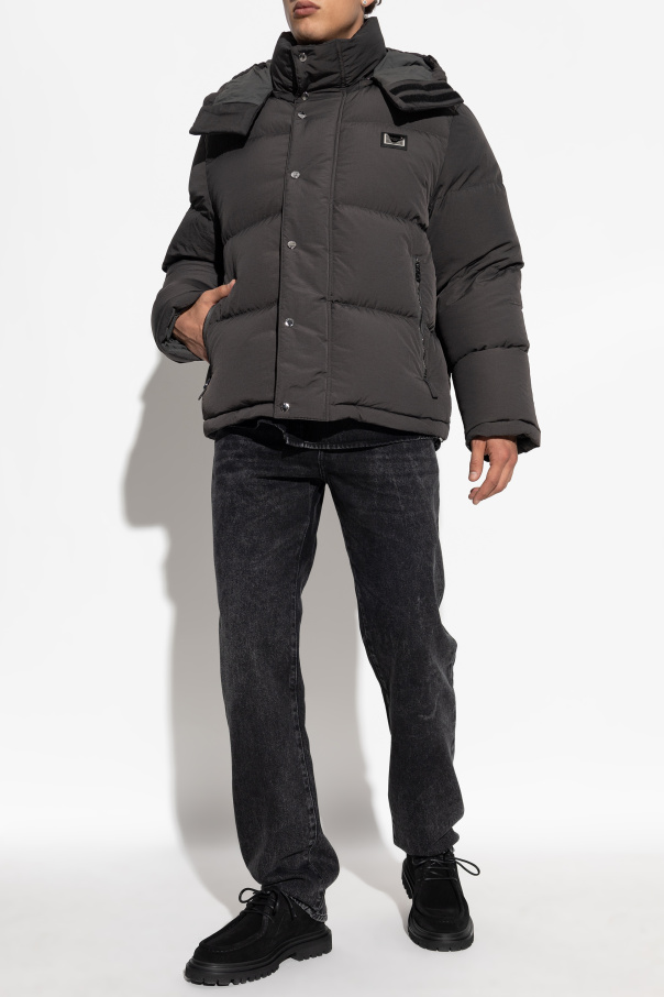 Grey Down jacket with logo Dolce & Gabbana - Vitkac Canada